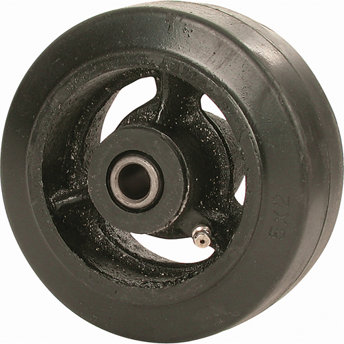 Mold-on Rubber Wheel, 6" (152 mm) Dia. x 2-1/2" (63.5 mm) W, 700 lbs. (317 kg.) Capacity Pronet Distribution