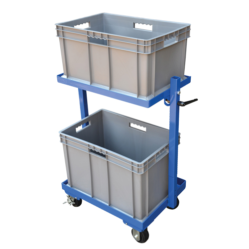 Stock Cart, Steel, 30-11/16" W x 19-1/4" D, 2 Shelves, 200 lbs. Capacity Pronet Distribution