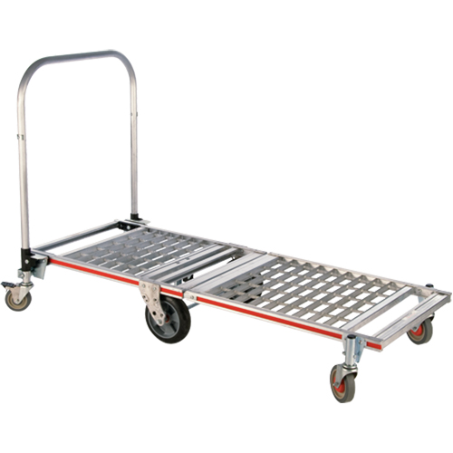 Chariot &agrave; plateforme repliable &agrave; six roues, Aluminium, 1550 lb, 61-7/8" lo x 23-1/4" la, Hauteur 39" Pronet Distribution