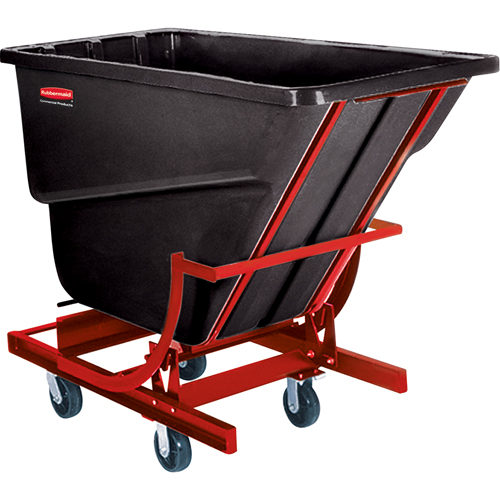 Conteneur autobasculeur, Plastique/Poly&eacute;thyl&egrave;ne, 1 vg³, Noir Pronet Distribution