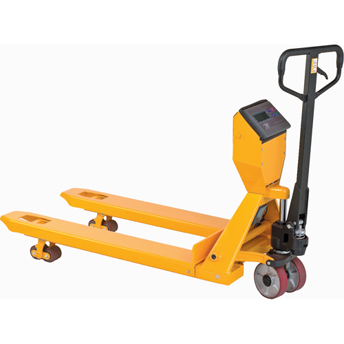 Digital Scale Pallet Truck, 27.5" L x 27.5" W, 5000 lbs. Cap. Pronet Distribution
