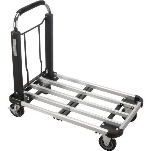 Foldable Platform Trucks, Aluminum, 300 lbs., 28" L x 16" W, 32" High Pronet Distribution