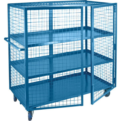 Wire Mesh Truck, 3 Tiers, 51" L x 26" W x 62.5" H, 2400 lbs. Cap. Pronet Distribution