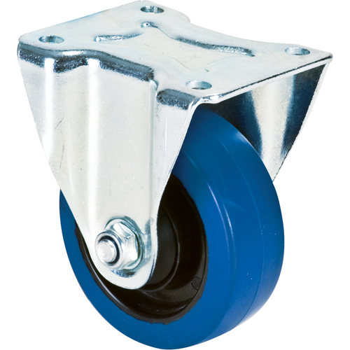 Blue Caster, Rigid, 4" (101.6 mm), Rubber, 350 lbs. (158.8 kg.) Pronet Distribution