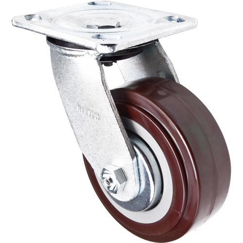 Roulette, Pivotant, 5" (127 mm), Polyur&eacute;thane, 650 lb (294 kg) Pronet Distribution