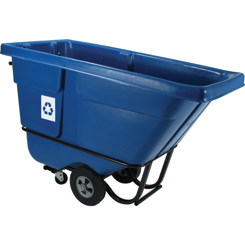 Chariot basculeur en acier, Poly&eacute;thyl&egrave;ne, 1/2 vg³, Capacit&eacute; de charge de 850 lb Pronet Distribution