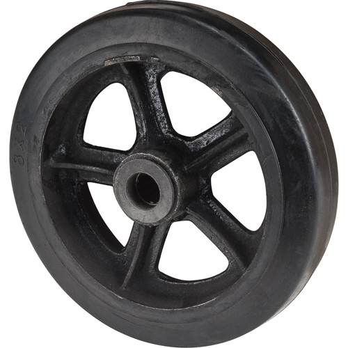 Roue en caoutchouc moul&eacute;, 8" (203 mm) dia. x 2" (51 mm) la, Capacit&eacute; de 400 lb (181 kg) Pronet Distribution