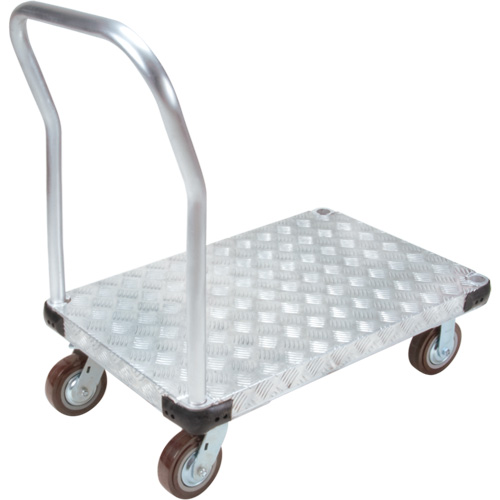 Chariots &agrave; plateforme en aluminium, 24" la x 36" lo, 3400 lb cap, Roues Polyur&eacute;thane Pronet Distribution
