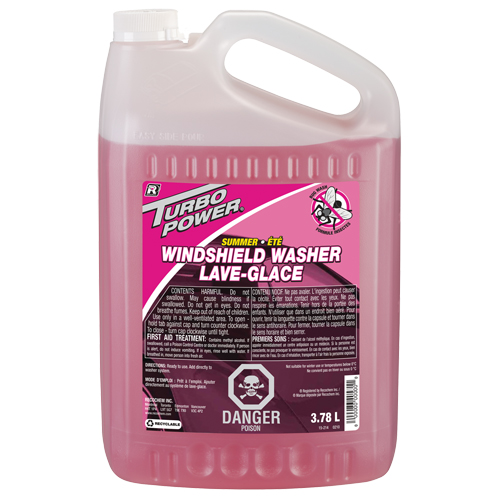 Turbo Power&reg; Summer Bug Wash Windshield Washer Fluid, Jug, 3.78 L Pronet Distribution