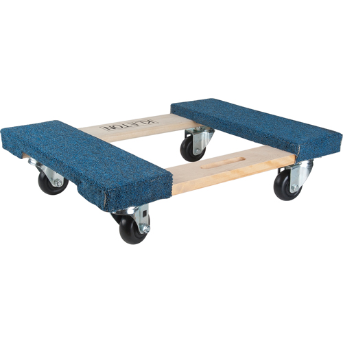 Socle roulant en bois dur &agrave; bouts avec tapis, Cadre en Bois, 18" la x 30" lo, Capacit&eacute; 900 lb Pronet Distribution