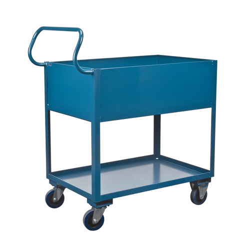 Deep Lipped Service Cart, 2 Tiers, 24" W x 47" H x 36" D, 1200 lbs. Capacity Pronet Distribution