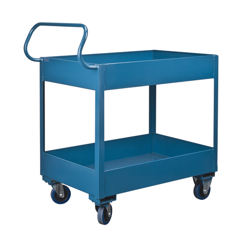 Chariots de service &agrave; bordure profonde, 2 Tiers, 24" la x 47" h x 36" p, Capacit&eacute; 1200 lb Pronet Distribution