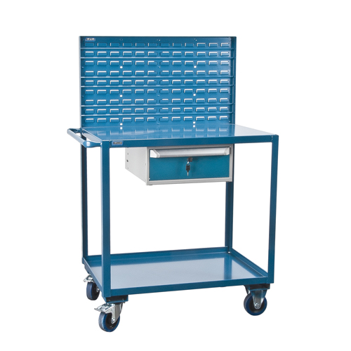 Mobile Service Cart, 2 Tiers, 24" W x 57" H x 40" D, 1200 lbs. Capacity Pronet Distribution