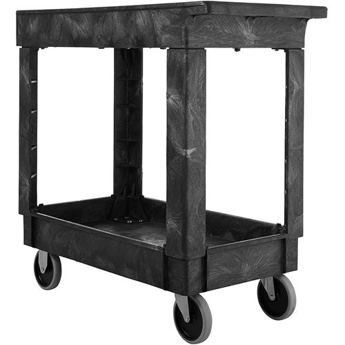 Chariot utilitaire avec poign&eacute;e, 2 tiers, 34" x 31-1/4" x 16", Capacit&eacute; 500 lb Pronet Distribution