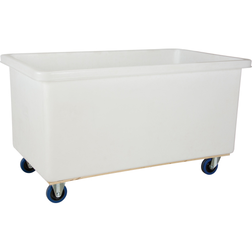Chariot-caisse &agrave; parois droites, Poly&eacute;thyl&egrave;ne blanc, 57" lo x 34" la x 33" h, Volume 22 pi³, Capacit&eacute; 600 lb Pronet Distribution