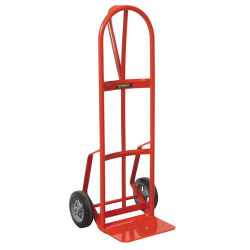 Hand Truck with Reinforced Noseplate - 126DRN-HB , P-Handle Handle, Steel, 51" Height, 800 lbs. Capacity Pronet Distribution
