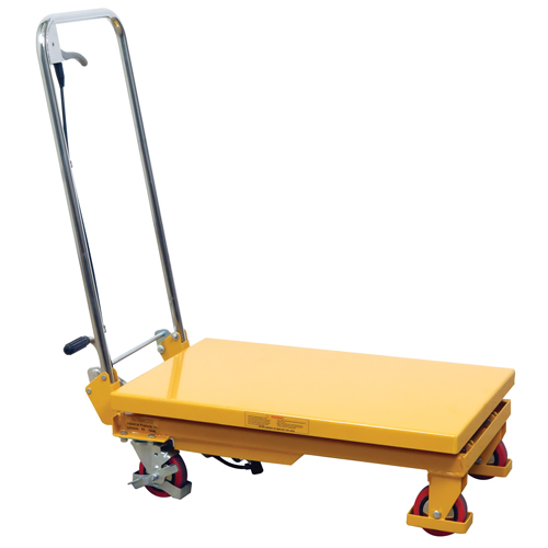 Hydraulic Scissor Lift Table, 17.75" L x 27.5" W/27-1/2" L x 17-3/4" W, Steel, 330 lbs. Capacity Pronet Distribution