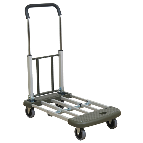 Chariot &agrave; plateforme t&eacute;l&eacute;pliante, Aluminium, 330 lb, 29-1/2" lo x 17-1/2" la, Hauteur 36-1/2" Pronet Distribution