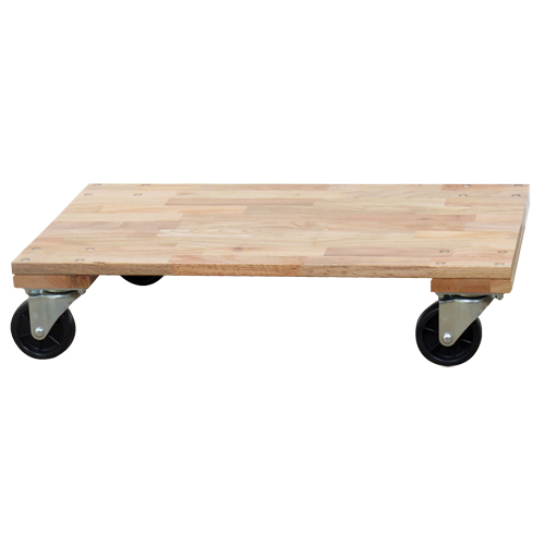 Socle roulant &agrave; plateforme en bois solide, Roues en Caoutchouc, Capacit&eacute; de 1200 lb, 24" la x 36" p x 7" h Pronet Distribution