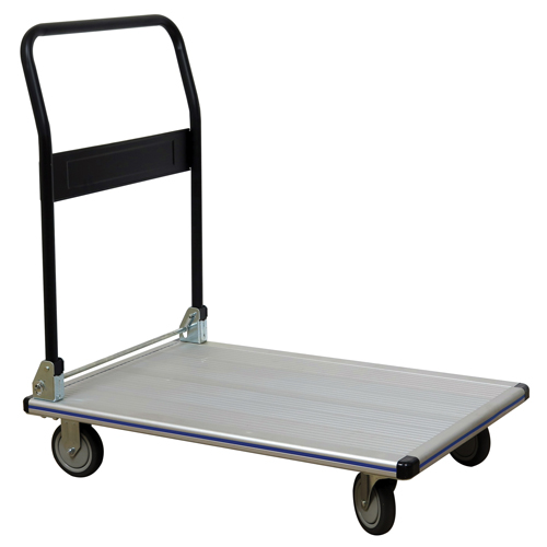 Chariot &agrave; plateforme avec poign&eacute;e pliante, Aluminium, 550 lb, 35-1/2" lo x 24" la, Hauteur 35-1/2" Pronet Distribution