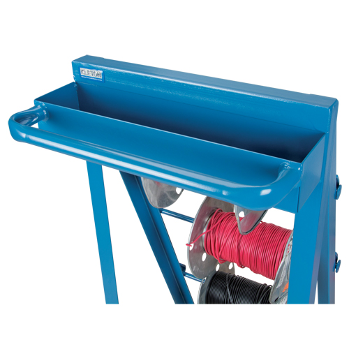 Portable Wire Reel Caddy, Steel, 4 Rod, 24-1/2" W x 49" H x 23" D, 400 lbs. Capacity Pronet Distribution