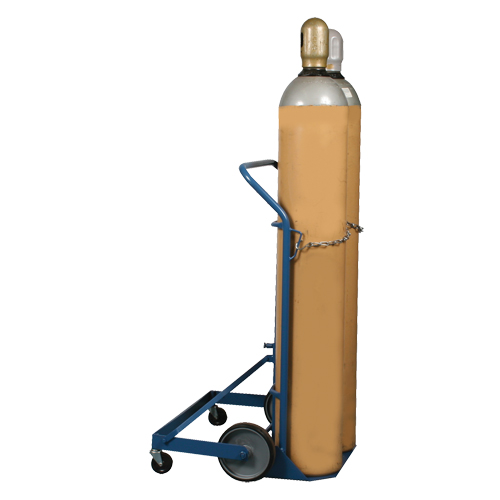 Professional Double Gas Cylinder Truck CC-2, Mold-on Rubber Wheels, 16-7/8" W x 7-1/4" L Base, 500 lbs. Pronet Distribution