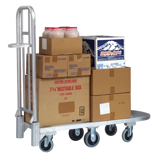 Chariot en aluminium pour marchandise, 20" la x 55-1/4" lo, 1200 lb cap, Roues Polyur&eacute;thane Pronet Distribution