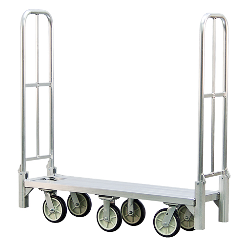 Chariot de livraison en vrac pliant en aluminium U-Boat, 18" la x 61" lo, 1200 lb cap, Roues Polyur&eacute;thane Pronet Distribution