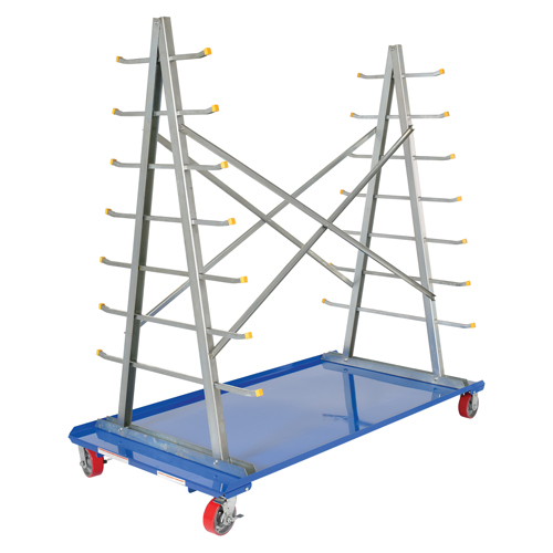 Chariot &agrave; cadre en A pour barres et tuyaux, Acier, 36-3/4" la x 73-3/4" p x 72-1/2" h, Capacit&eacute; de 2000 lb Pronet Distribution