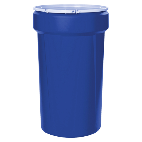 Nestable Polyethylene Drum, 30 US gal (25 imp. gal.), Open Top, Blue Pronet Distribution