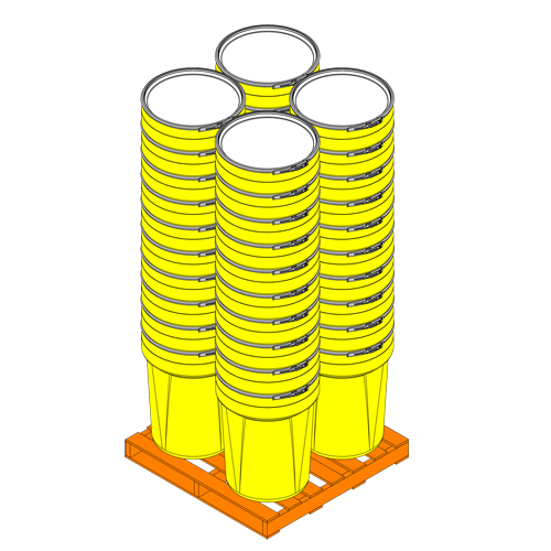 Nestable Polyethylene Drum, 30 US gal (25 imp. gal.), Open Top, Blue Pronet Distribution