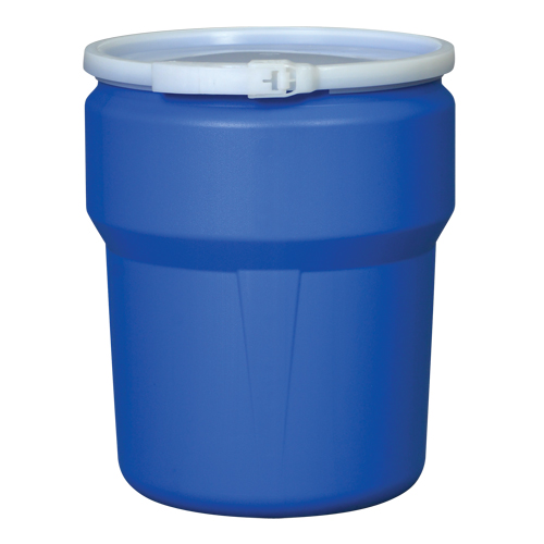 Baril emboîtable en poly&eacute;thyl&egrave;ne, 10 gal. US (8,33 gal. imp.), Dessus ouvert, Jaune Pronet Distribution
