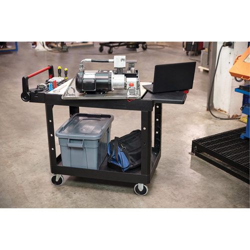Heavy-Duty Adaptable Utility Cart, 2 Tiers, 25-1/5" x 36" x 51-1/2", 500 lbs. Capacity Pronet Distribution