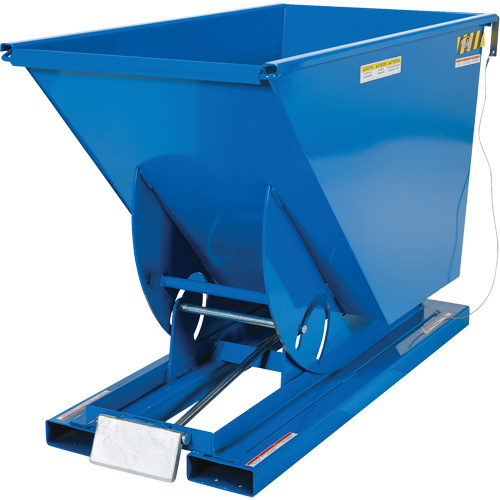 Self-Dumping Hopper, Steel, 3/4 cu.yd., Blue Pronet Distribution