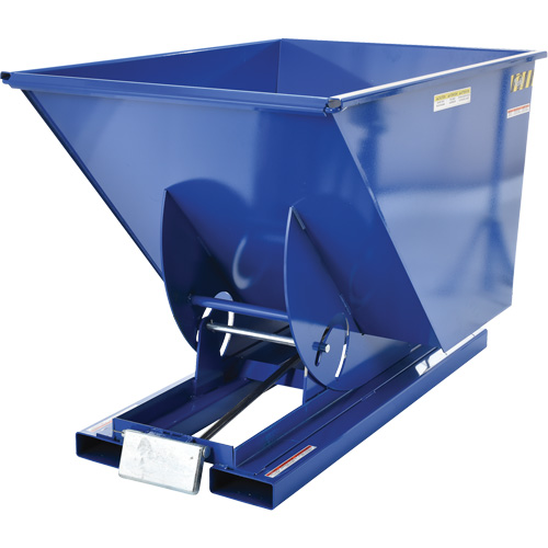 Self-Dumping Hopper, Steel, 1 cu.yd., Blue Pronet Distribution
