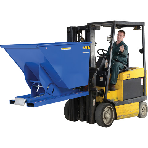 Conteneur autobasculeur, Acier, 1-1/2 vg³, Bleu Pronet Distribution