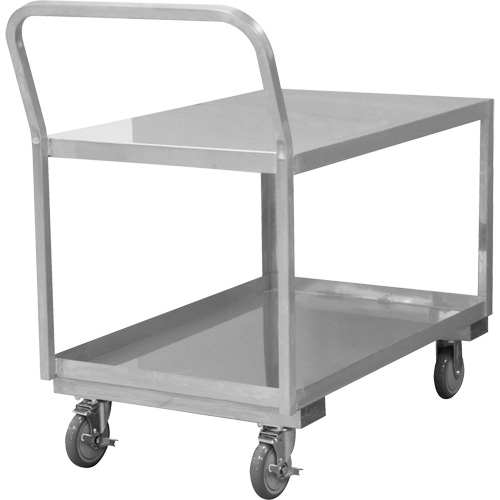Industrial Grade Low Profile Shop Cart, 2 Tiers, 24-1/8" W x 40-3/4" D x 38-1/8" H, 1200 lbs. Cap. Pronet Distribution