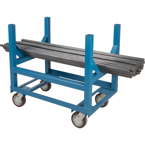 Chariot &agrave; berceaux pour tuyaux et barres, 24" lo x 24" la x 34" h, Capacit&eacute; de 2500 lb, Roue Polyur&eacute;thane Pronet Distribution