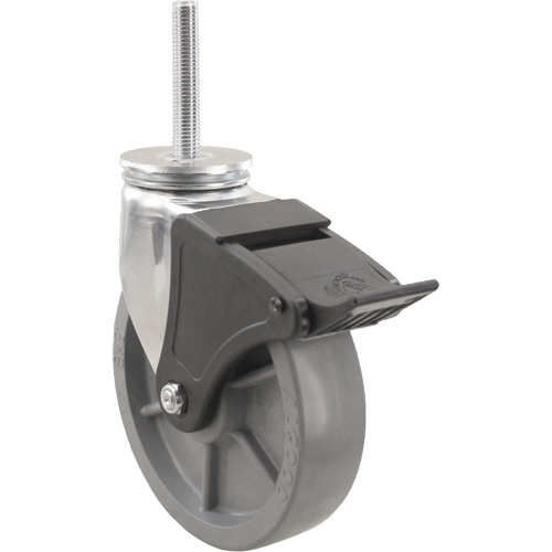 Roulette Emaxx Envirothane, Pivotant avec frein, Diam&egrave;tre 6" (152,4 mm), Capacit&eacute; 1100 lb (499 kg) Pronet Distribution
