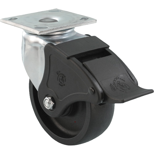 Roulette Emaxx RollX, Pivotant avec frein, 6" (152,4 mm), Nylon, 1200 lb (544,3 kg) Pronet Distribution