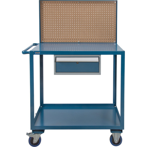 Mobile Service Cart, 2 Tiers, 24" W x 57" H x 40" D, 1200 lbs. Capacity Pronet Distribution