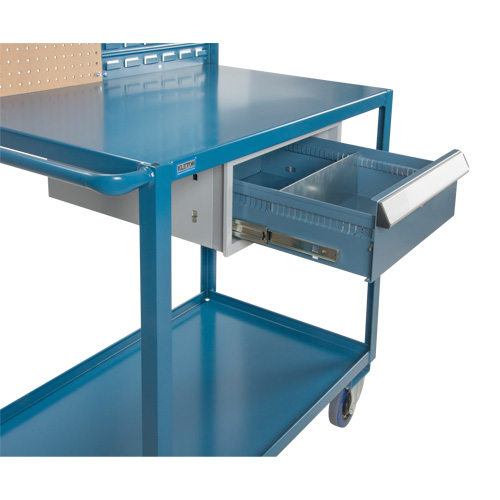 Mobile Service Cart, 2 Tiers, 24" W x 57" H x 40" D, 1200 lbs. Capacity Pronet Distribution