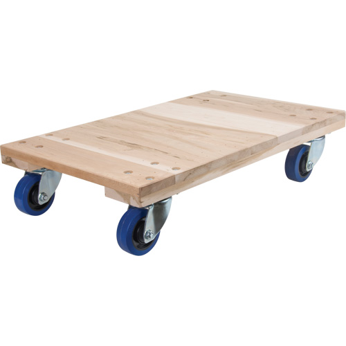 Socles roulants en bois franc pour usage intensif, Roues en Caoutchouc, Capacit&eacute; de 1400 lb, 18" la x 24" p x 7" h Pronet Distribution
