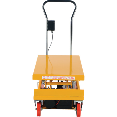 DC Powered Hydraulic Scissor Lift Elevating Cart, Steel, 39-3/4" L x 20-1/2" W, 1000 lbs. Capacity Pronet Distribution