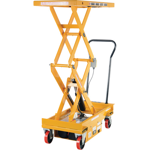 DC Powered Hydraulic Scissor Lift Elevating Cart, Steel, 39-3/4" L x 20-1/2" W, 1000 lbs. Capacity Pronet Distribution