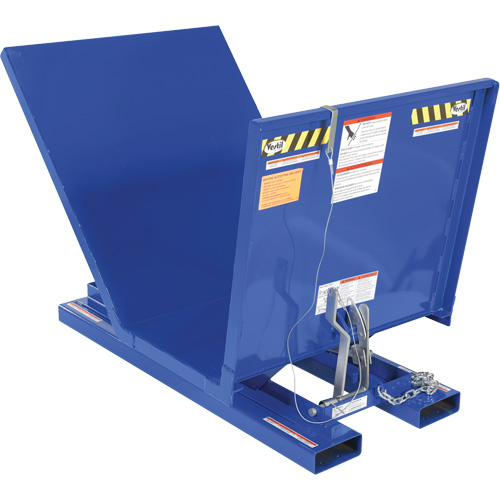 Open Sided Hopper, Steel, 1 cu.yd., Blue Pronet Distribution