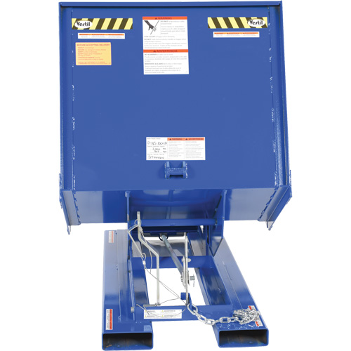 Open Sided Hopper, Steel, 1 cu.yd., Blue Pronet Distribution