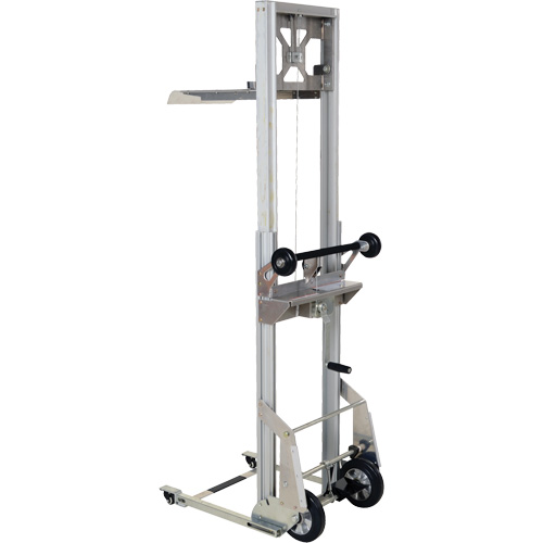 Portable Aluminum Load Lifter, Foot Pump Operated, 200 lbs. Capacity, 61" Max Lift Pronet Distribution
