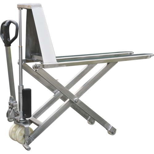 Chariot &eacute;l&eacute;vateur &agrave; ciseaux Eco, 45" lo x 21" la, Acier inoxydable, Capacit&eacute; de 2200 lb Pronet Distribution