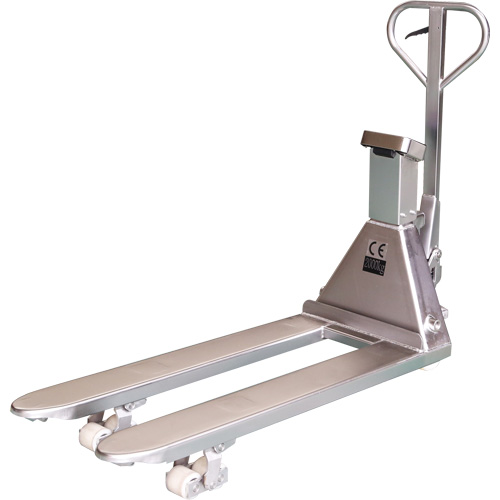 Eco Weigh-Scale Pallet Truck, 48" L x 27" W, 4400 lbs. Cap. Pronet Distribution
